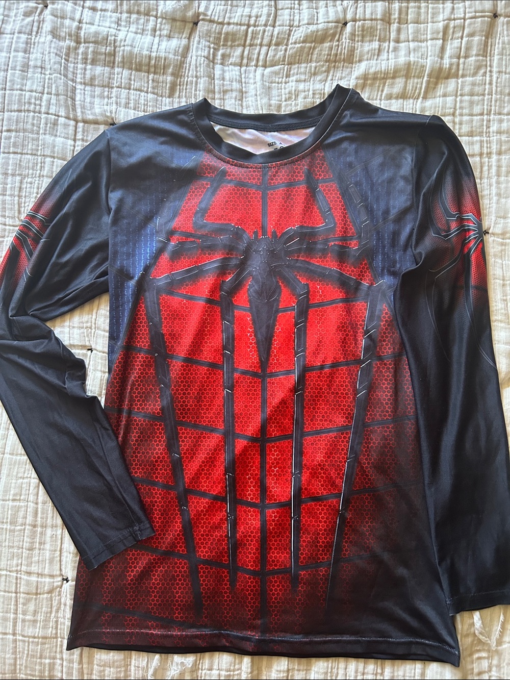 Spider-Man Graphic Long Sleeve Muscle Workout Tee